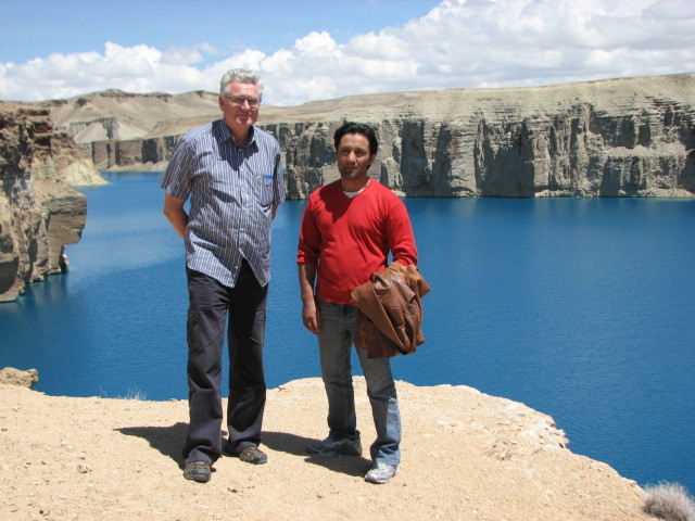 Terry and Jamshaid at the famous Band-e Amīr Lakes 