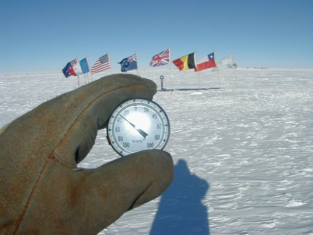 It was a bit chilly at the Ceremonial Pole -30F