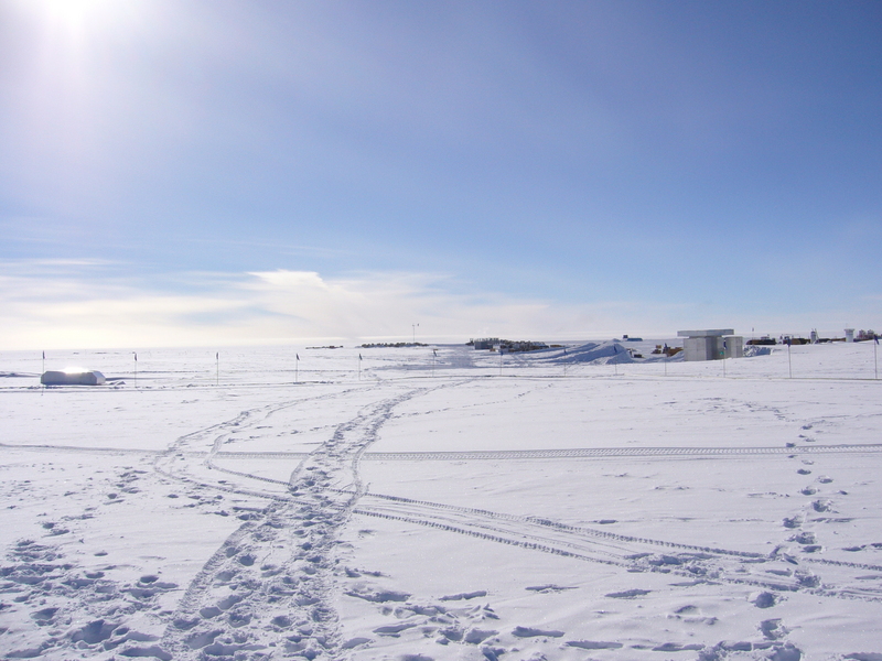 View North along 180°W: gear storage