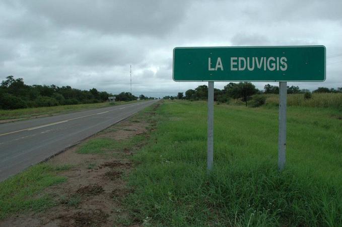 Ruta Nac.90 llegando a La Eduvigis