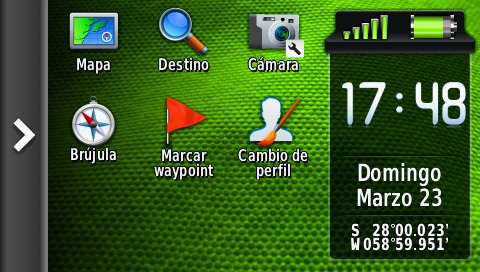 VISTA CAPTURA DE PANTALLA DEL GPS. GPS PROOF