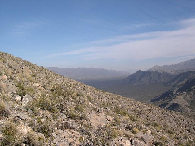 Vista desde la confluencia hacia el SE.