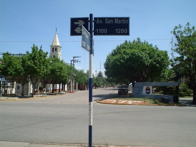 a view of the centre of Arias, a small town in the Province of Cordoba