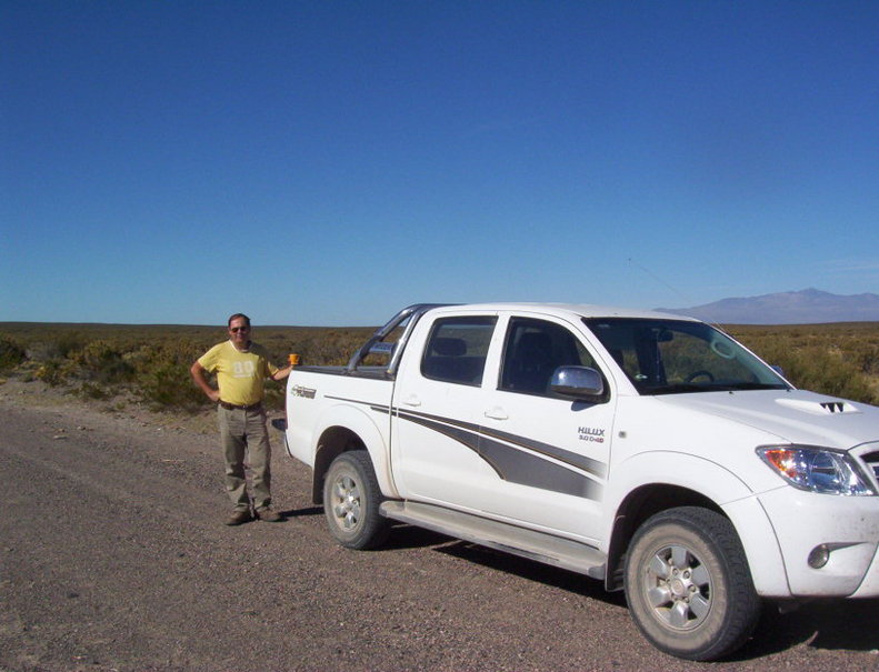 Hasta acá llegue con la chata, luego a pie. Here I left my truck and continue by walking