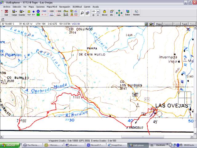 Mapa con track a 3771 - Map with track to 3771