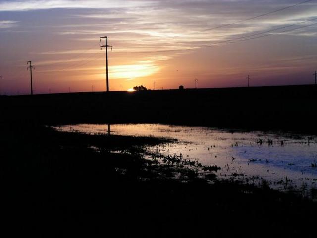 sunset in the South of the Province of Buenos Aires