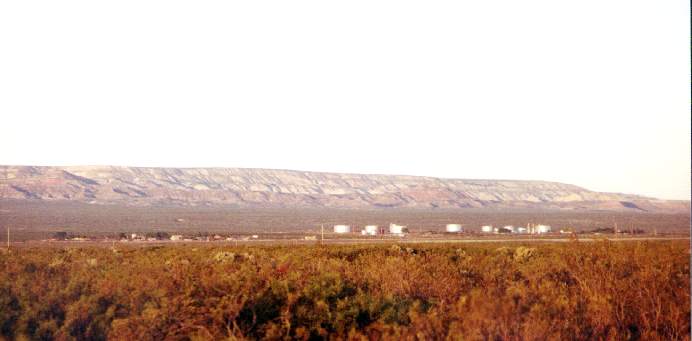 Oil tanks far away the road (east)