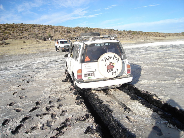 Encajado en el salitral