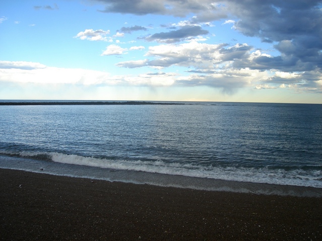 Vista desde la costa hacia la confluencia en el mar - View from the coast to the confluence in the sea
