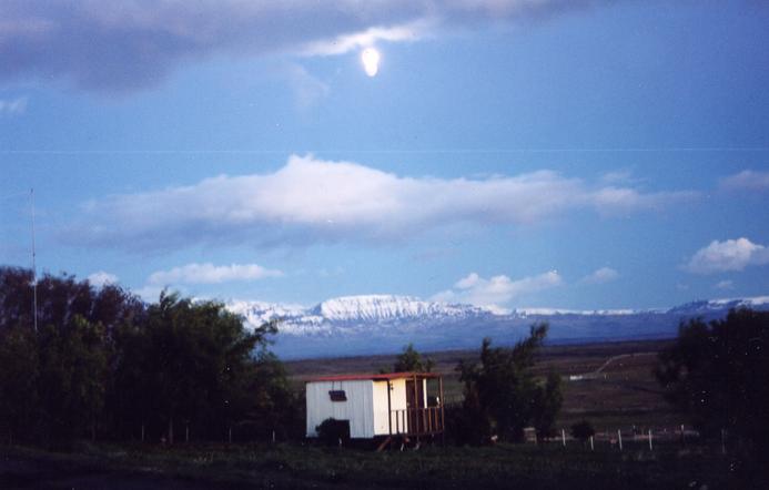 Moon setting over Andes