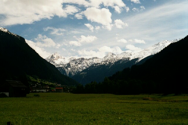 Area of the confluence (Montafon) - View to west