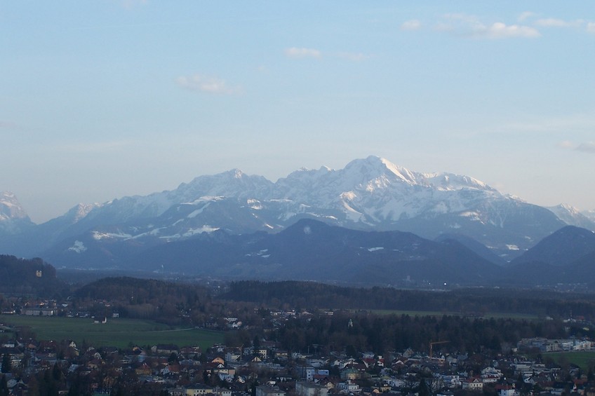 View of the Alps from Hohensalzburg fortress