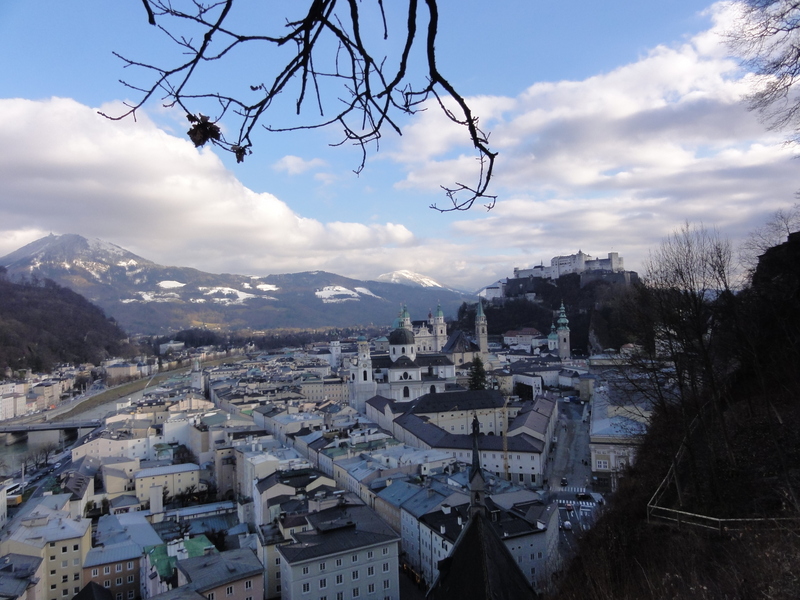 Downtown Salzburg from the museum of modern art