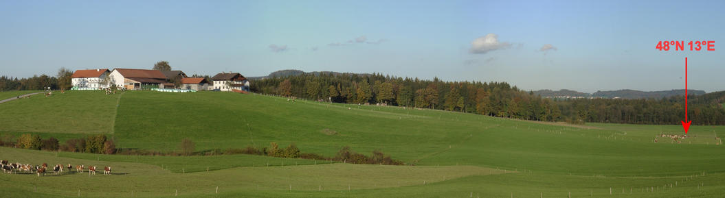 Panorama north to east from Riedlkam