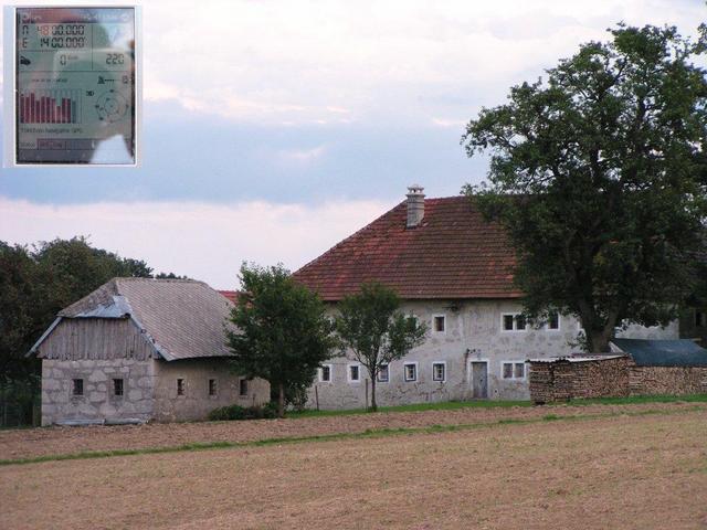 View from the point to the farmhous / Blick vom Punkt zum Bauernhaus