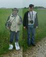 #6: The visitors, CP about 130m behind us. Me with improvised footwear!