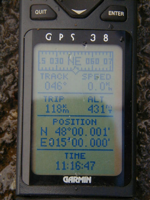 the GPS to proof the position
