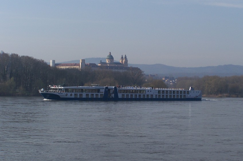 The Danube River and Benedictine monastery in Melk