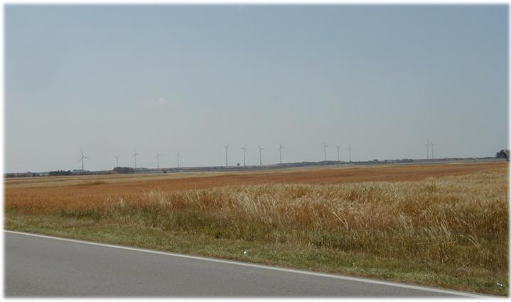 Wind power plant in direction SOUTH
