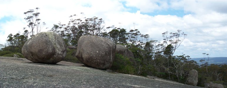 Boulders near the summit