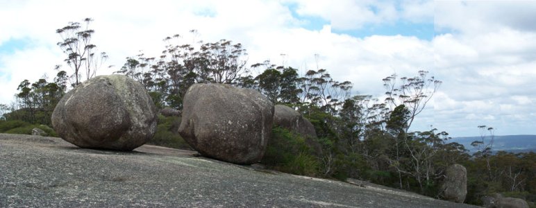 Boulders near the summit