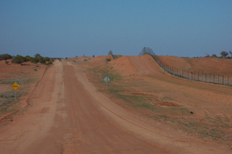 #1: Road along NSW-SA border beside "Dog-proof" fence