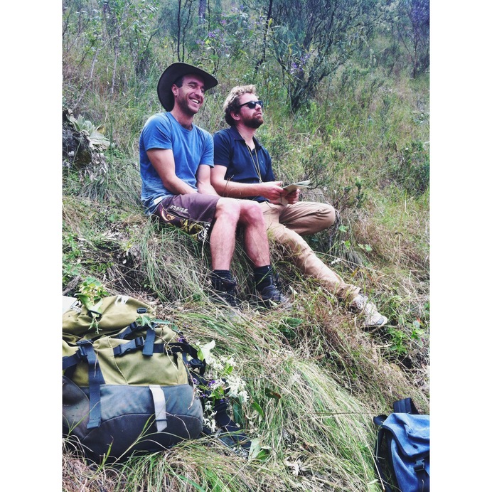 Ben and Nial at the confluence point