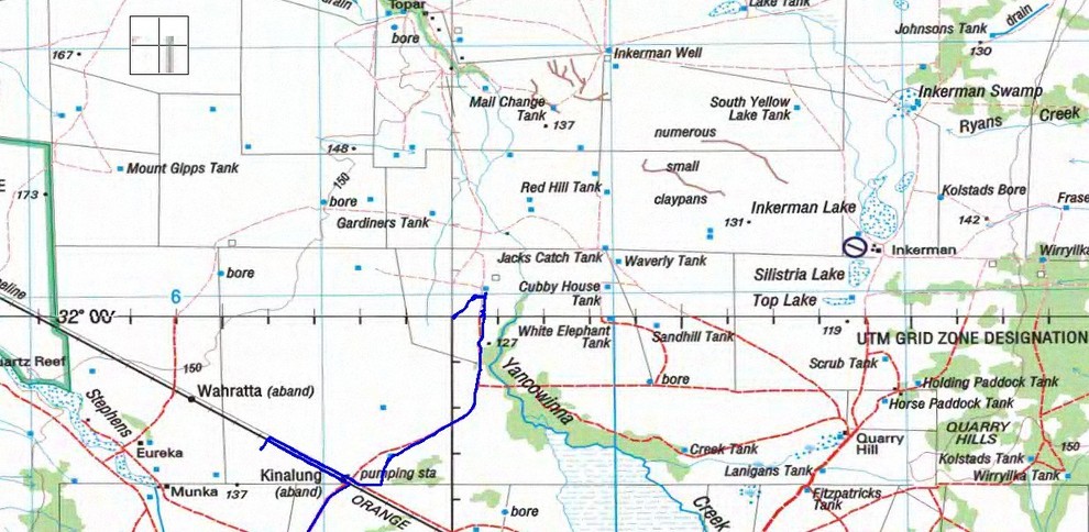 Map of Area with out Track in Blue