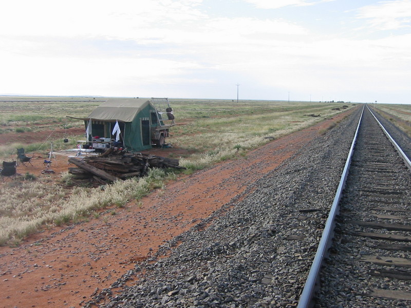 Camp on Indian Pacific Railway