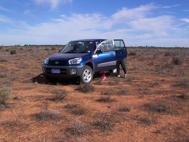 Car next to the confluence