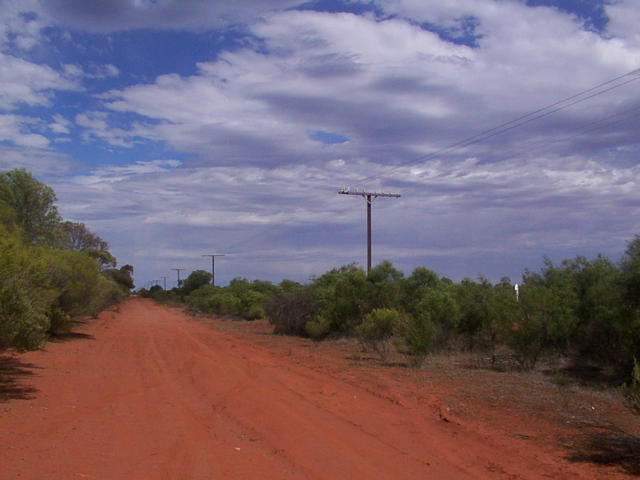 Access road next to the railway line