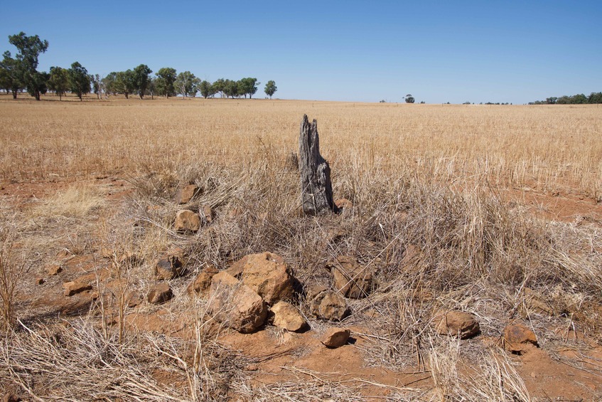 This point’s defining feature - a rock pile, just 17 m away