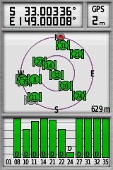 My GPS receiver, 317m south of the point