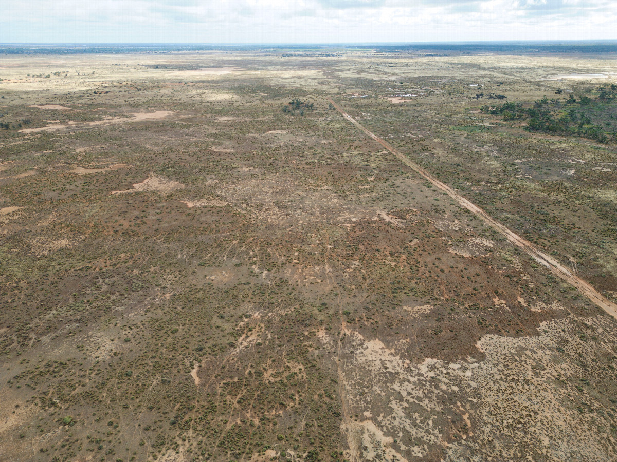 View North, from 120m above the point