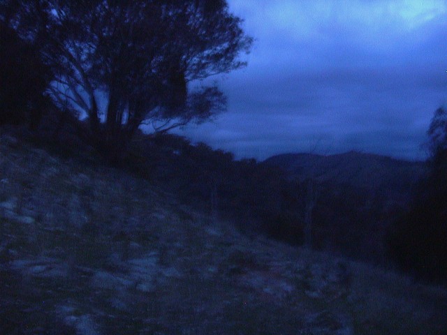 The sun has set and still a kilometre to go!