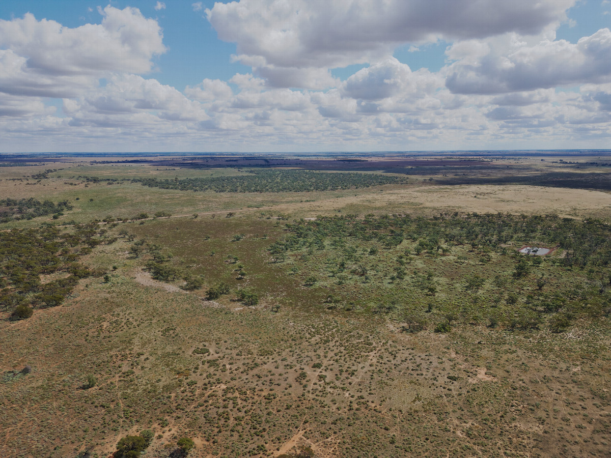 View West, from 120m above the point