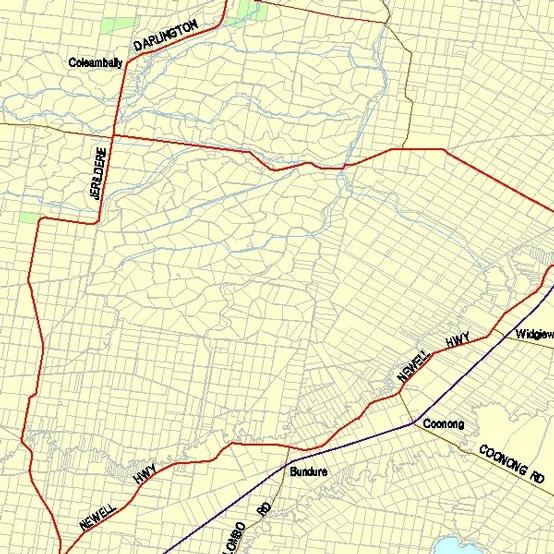 Map of the general area