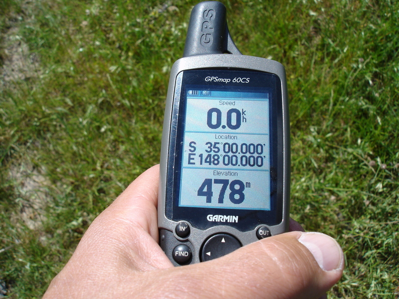 Garmin GPSMap indicating the spot