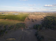 #10: View East towards the confluence point (in the center of the photo), from a height of 120 m, 400 m West of the point