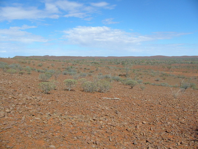 Looking south