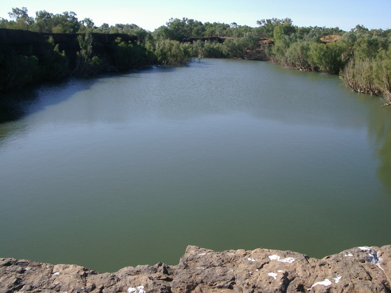 The beautiful pool at Alexandra Falls