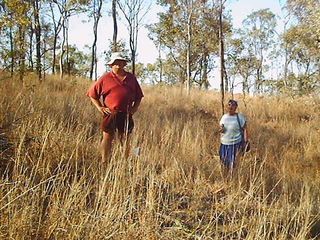 View south with Jim on the spot.