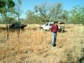 #2: Fred Hodge standing on a cow pat.