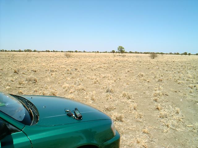 GPS showing zeros on the car bonnet.