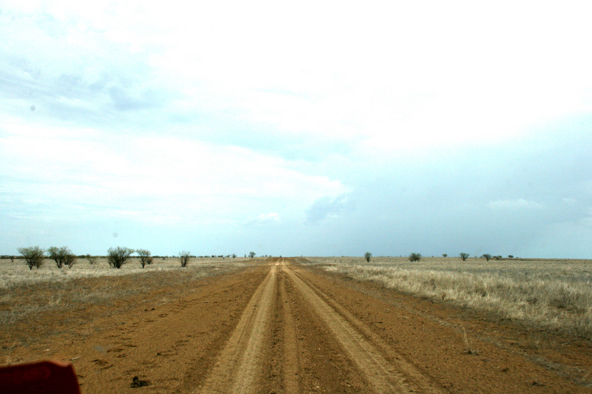 11 Dirt road heading NE to Flinders Highway and Richmond