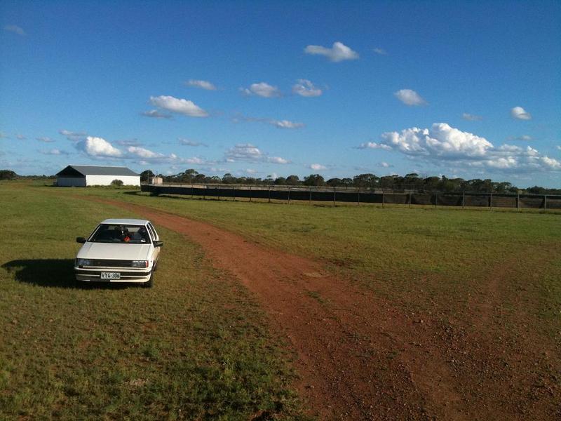 Our transportation, VYGtor, and a corral near the homestead 