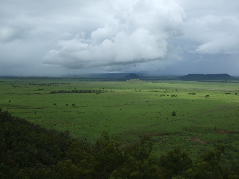 Looking down from tableland to Confluence