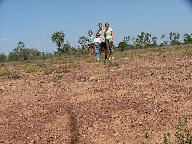 Sarah,Rachel,Tim and Suzanne at the site