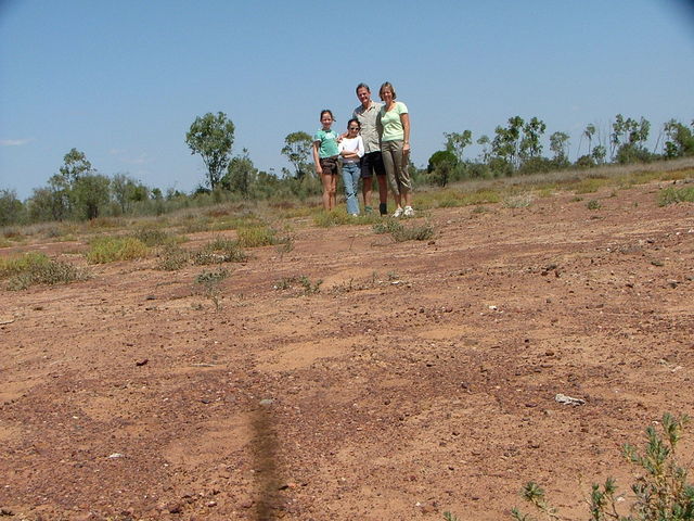 Sarah,Rachel,Tim and Suzanne at the site