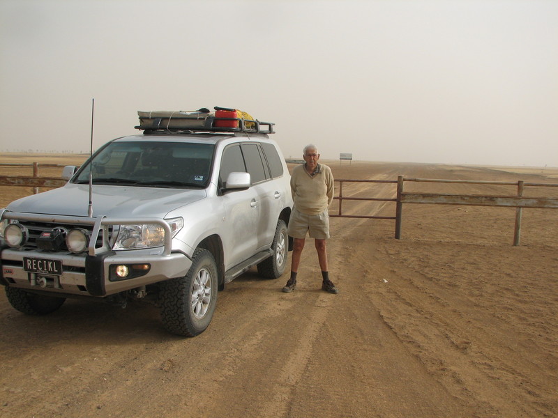 My dad, Ron, on the same road trip, a walking commentary on this country